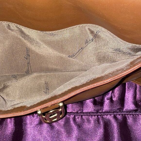 Vintage Etienne Aigner Leather Purse Handbag Brown Leather Strap Old School LOGO - Picture 11 of 11
